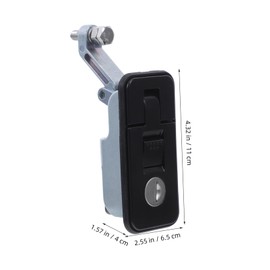 TEHAUX Door Lock Cabinet Lock Trigger Compression Latch Lever Style Locks Latches Seal for Door Latch Lock Adjustable Lock Latch Slam Latch Universal Sliding Door Handle Black