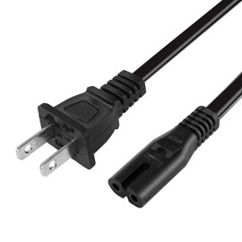 Printer Power Cord for HP DeskJet Printer 3755 2652 2545 2700 2755 2755e 3526 3650 3631 3633 2132 2540 3522 3524 4155e Plus 4155 4152 HP OfficeJet Pro 8600 4500 2 Prong AC Power Cable