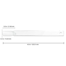 Beauticom 50 Piece Plastic False Nail Tip Sticks Chart Fan with Metal Ring Holder and Screw for Nail Polish Swatch, Practice Nail Art Design and Pattern Display Tool (Clear)