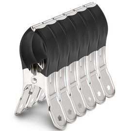 Pack of 6 Towel Clips for Beach Loungers, Large Clothes Pegs, Stainless Steel Beach Towel Clips, Towel Clips for Beach Towels, Bath Towel