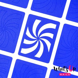 Whats Up Nails - Peppermint Candy Vinyl Stencils for Christmas Nail Art Design (1 Sheet, 12 Stencils)