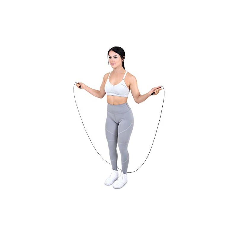 ProsourceFit Speed Jump Rope 10’ Adjustable Length, Super Fast Turning