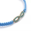 LZD Adjustable Nylon Cord Braided Bead Bracelet Resin Round Infinity
