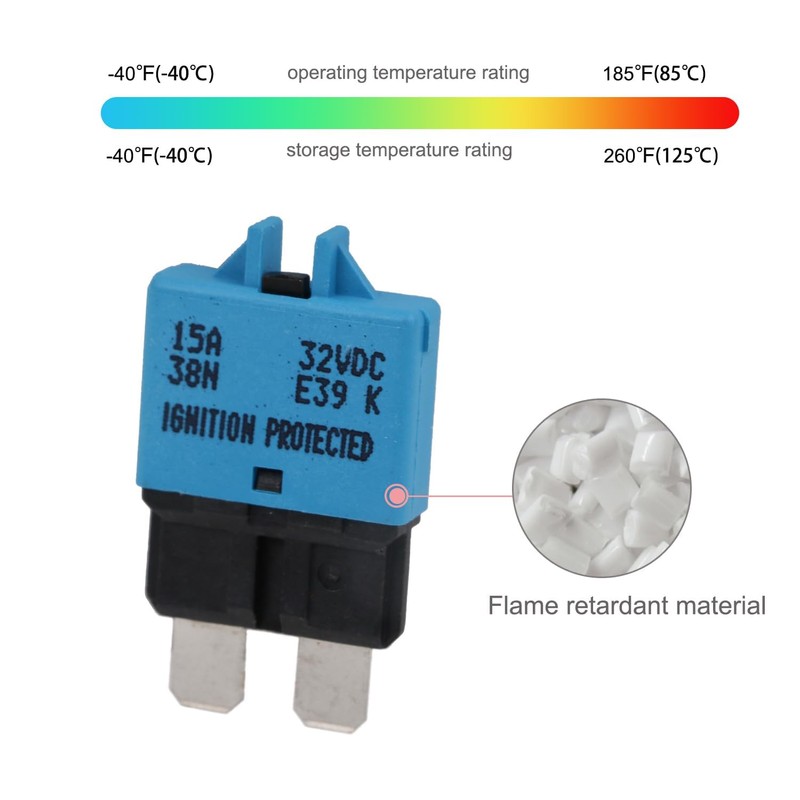 Gloaso 12V - 32V Manual Reset Fuse Circuit Breaker ATC/ATO