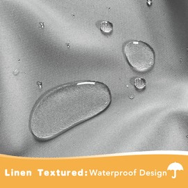 HolidayIdeas Extra Wide Outdoor Curtains for Patio Waterproof, 2 Panels - 110 x 95 Inch - Privacy & Light Filtering Curtains Grommet Outside Curtains for Porch, Gazebo, Pergola, Backyard (Silver)