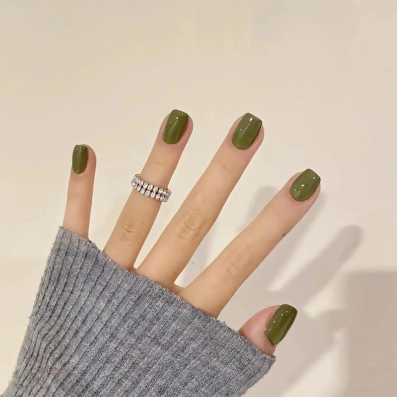 COSMOO Olive Green Nail Polish, 12ml Olive Quick Dry Nail