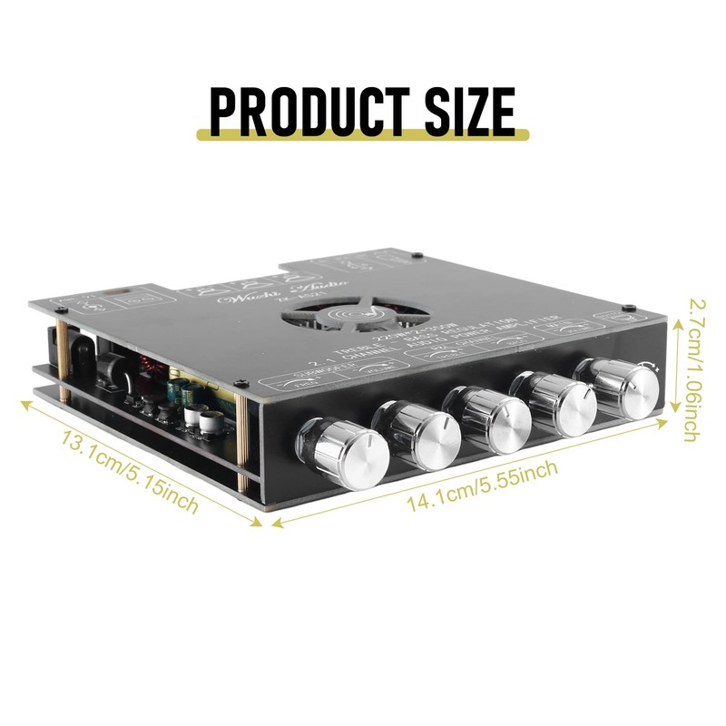 -AS21 Digital Bluetooth Audio Amplifier Board Subwoofer 220Wx2+350W 2.1Channel TPA3255
