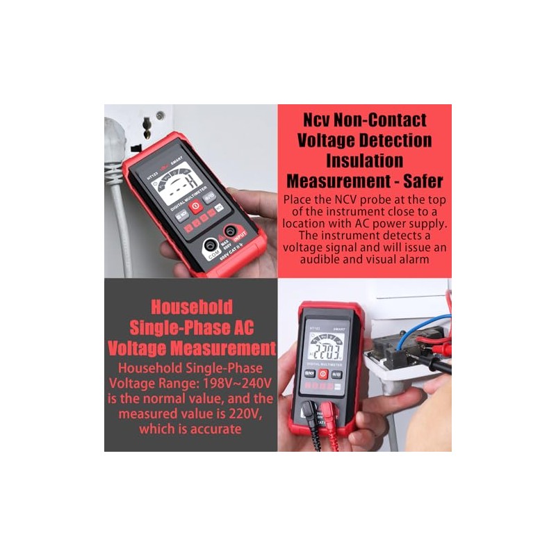 Smart Digital Multimeter, Ht123 Smart Digital Multimeter, Tm-510 4000 Counts