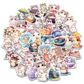 100 Cat Stickers, Cartoon Graffiti Stickers, Children's Stickers, Can Be Used to Decorate Notebooks, Water Bottles, and Suitcases