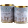 Multi Purpose Metal Storage Tins - Nautical Coastal Beach Hut