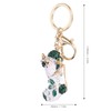 2Pcs Santa Keychain Pendant Cute Stylish Fahionable Decorative Hanging OrnamentsGreen