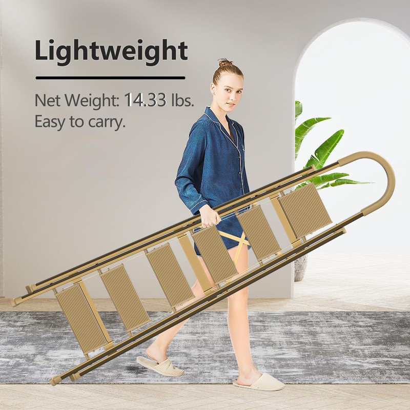 GameGem Lightweight Aluminum 6 Step Ladder for 12 Feet High