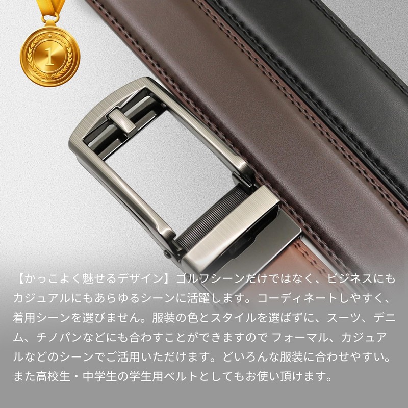 Noverst Men's Belt, Business Belt, Easy to Use, Suit Belt,