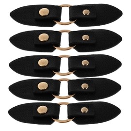 SEWACC 5 Pairs PU Leather Toggle Buckles Durable Fasteners for Coats Jackets and Simple and Versatile Design for Easy Closure for Fashion and Sewing Projects
