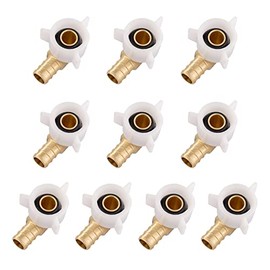 (Pack of 10) EFIELD Pex 1/2" Pex X 1/2" Female NPT Swivel Elbow Brass Crimp Fittings - Lead Free