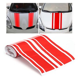 NOELAMOUR Hood Sticker Stripe Body Car Seal Decal 8x180cm (Red)