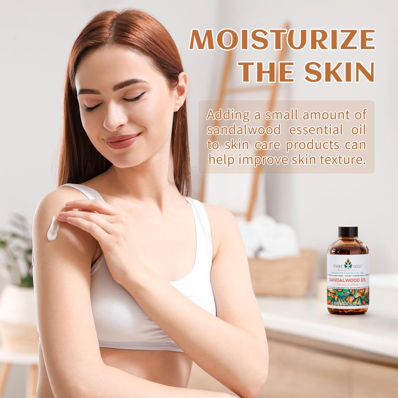 EVOKE OCCU Sandalwood Essential Oils for Skin Care, Diffuser, Perfume,