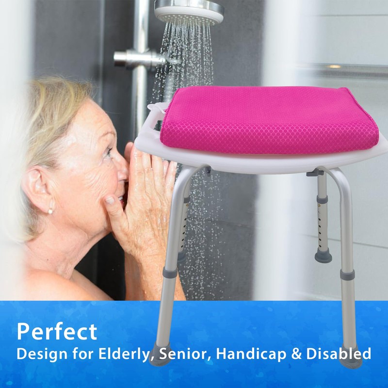 AEROiVi Shower Seat Cushion for Shower Chairs, Transfer Benches in