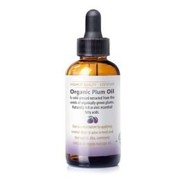 Nuvia Organics Plum Oil - USDA Certified Organic, Cold Pressed, Unrefined (Virgin); 1oz