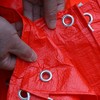 Bortaberg Tarpaulin Strengthened Waterproof With Eyelets, Orange, Multi-Use Cover Protection,