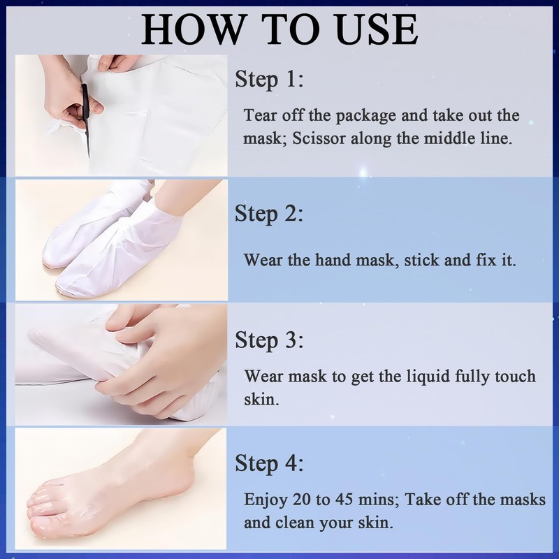 ASMAYSA 10 Pairs Feet Masks for Dry Cracked Feet, Exfoliating