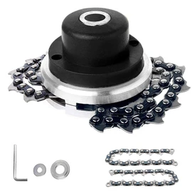65Mn Trimmer Head Coil Chain Lines Brush Cutter Weed Eater Grass Replacement Attachment 1 inch/25.4mm Mounting Hole Universal fit for Gas Trimmers Lawnmower(Black)ush cutter used for fine wire trimmer weeder head Rust removal