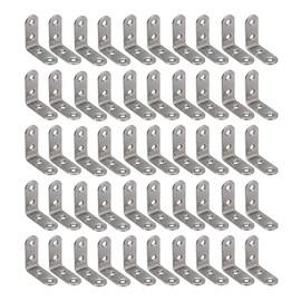 KSWLOR 50PCS Heavy Duty Stainless Steel Corner Braces L Shape Brackets 40x40x16mm,90 Degree Joint Right Angle L Bracket for Furniture Wood Cabinets Shelves