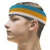 COUVER Triple de Color Blanco Rayas Sport Jefe Sweatband (1
