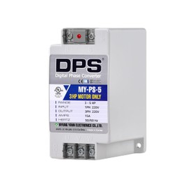 DPS Sinlge Phase to 3 Phase Converter, 5HP, 15A, Input/Output 200V - 240V My-PS-5 Model Must Be Used for 3HP(2.2kW) 9A Motor, DPS Must Be Used for 1 Motor Only, UL-Listed
