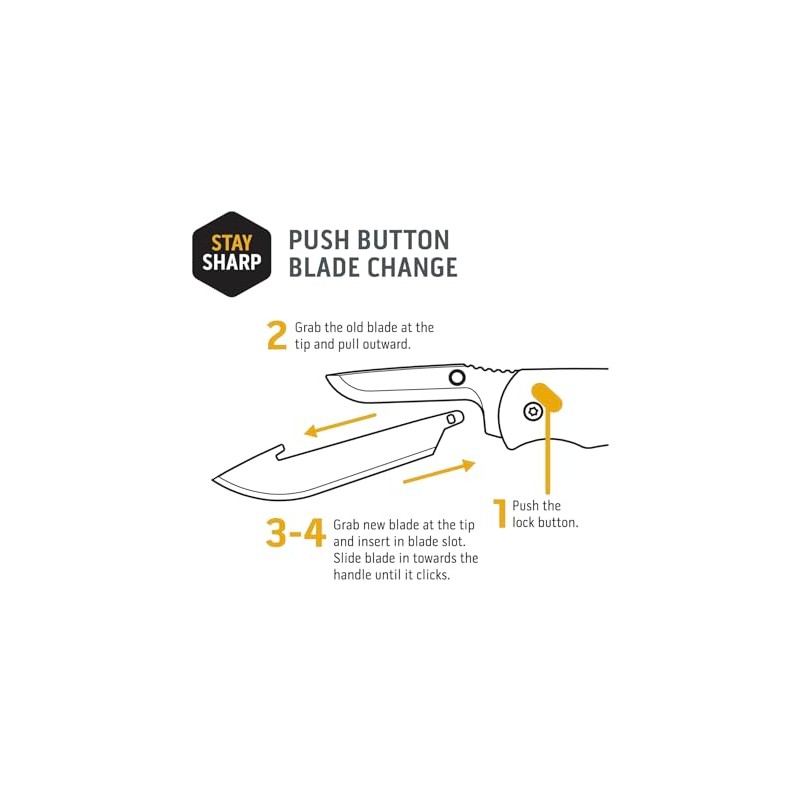 OUTDOOR EDGE 2.5" Drop-Point Blade Pack (Black, 12 Blades), Compatibility