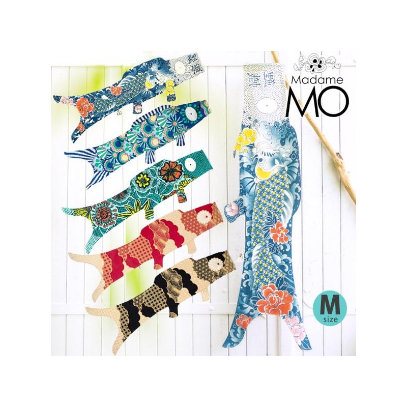 Madame MO Organic Cotton KOINOBORI Koinobori Fancy M Tropical 100cm