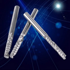 10pcs Tungsten Carbide Single 3mm Flute Cutter CNC Router Engraving Carving Tool Spiral End Mill