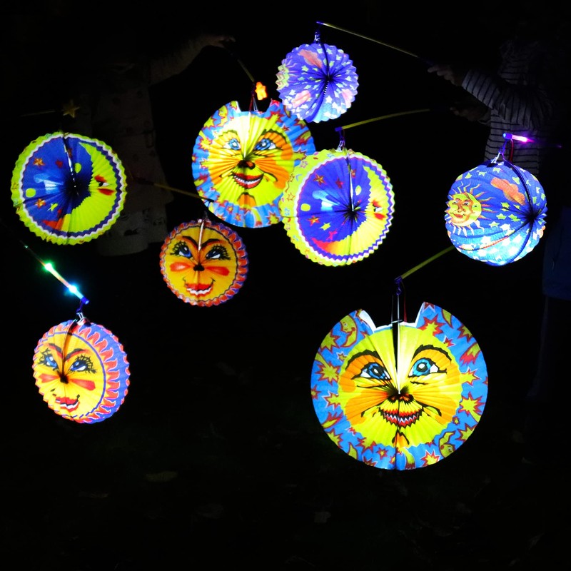 Idena 90121 – Lantern Sun, Pack of 5, Diameter 26