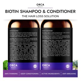 Set De Champú Y Acondicionador Con Biotina Para Adelgazar El