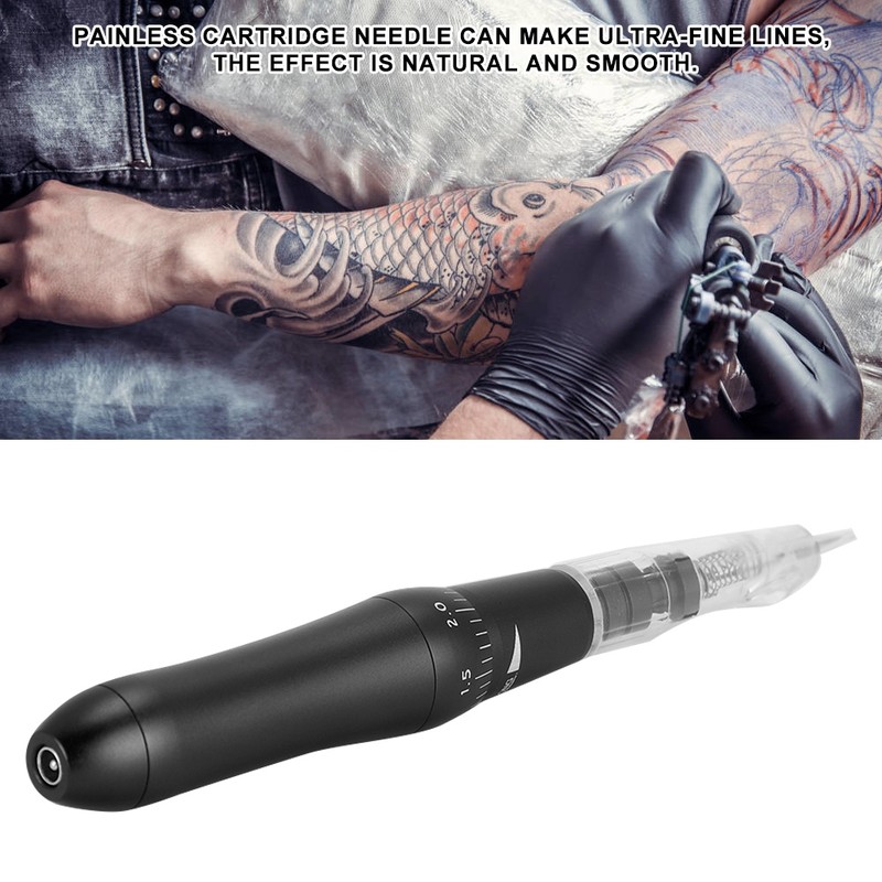 Electric Eyebrow Lip Microblading Tattoo Pen Semi Permanent Machine (Black)