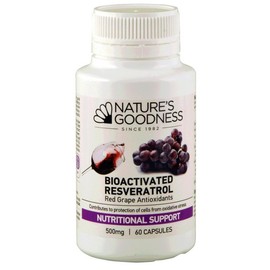 Nature's Goodness Bioactivated Resveratrol Red Grape Antioxidants Cap X 60