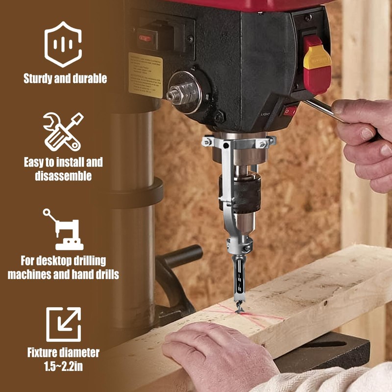 Yuqutum 6-Piece Square Hole Drill Bit Set (5 Drill Bits