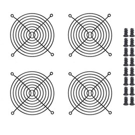 Easycargo 4pcs 120mm Fan Grill 120mm Guard Black with Screws (Black 120mm)