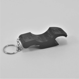 Shotgun Drinks can and Bottle opener keyring : Black