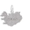 Rembrandt Sterling Silver Iceland Map Charm by Rembrandt