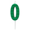 Papyrus Birthday Candle Number 0, Green Stripes (1-Count)