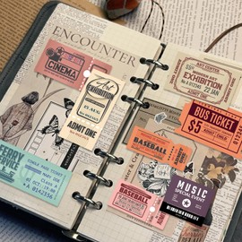 Bomichi Vintage Stickers, 200 Pcs Scrapbooking Supplies for Bullet Journals, Planners, Letter, Card Album Making, Collage Art, Crafts, Water Bottle