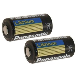 Panasonic CR123A Lithium Battery 3V Non Rechargeable Pack of 2 Black Gold Blue