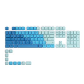 Glorious GPBT Dye Sublimated Keycaps (Caribbean Ocean) -Thick PBT Plastic 114 Keycap Set for 100% Full Size, 85% 80% TKL, 60% Compact, 75% Mechanical Keyboards