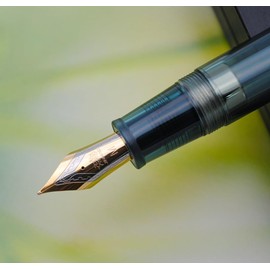 JINHAO DADAO 9019 Fountain Pen Acrylic Ink Pen with Ink Converter (Medium Nib, Transparent Light Blue)