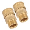 2Pcs Pure Copper M22 High Pressure Washer Fitting Adapter 3/8