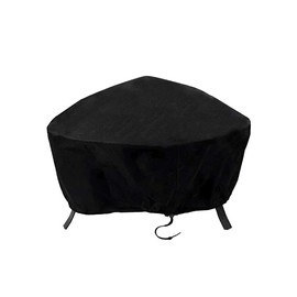 ValueHall Fire Pit Cover Waterproof 600D Heavy Duty Firepit Cover Outdoor Bowl Table Cover Round Fire Pit Cover Patio Firepit Bowl Cover Outdoor Grill Cover With Drawstring Cord V7084B (77 x 31cm)