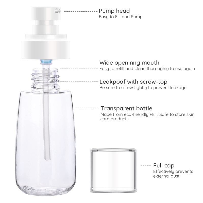 3 Pieces 30ml Dispenser Bottle Set for Essence Shampoo Conditioner,