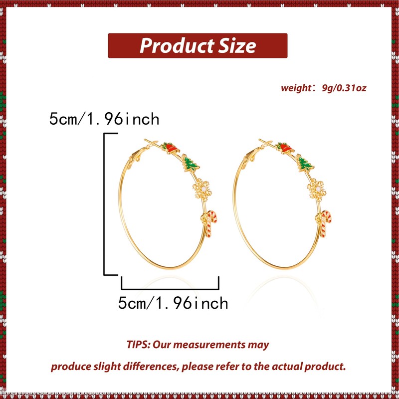 Christmas Earrings for Women Dangle Drop Snowflake Candy Cane Holiday