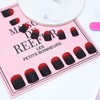 Press On Nails Short 24PCS Matte Gradient Black Red Full
